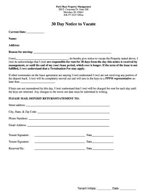 alabama  day notice  vacate form fill   sign printable