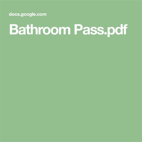 bathroom passpdf bathroom pass bathroom incoming call screenshot