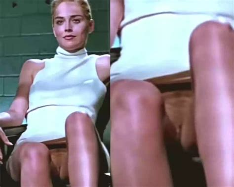 Sharon Stone Nude Pussy Scene From Basic Instinct Enhanced