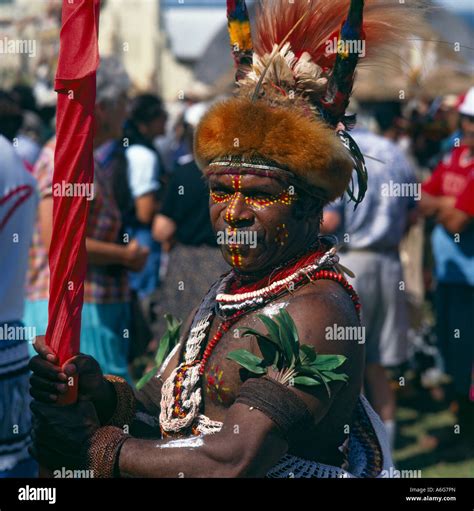 Traditional Costume From Papua High Resolution Stock