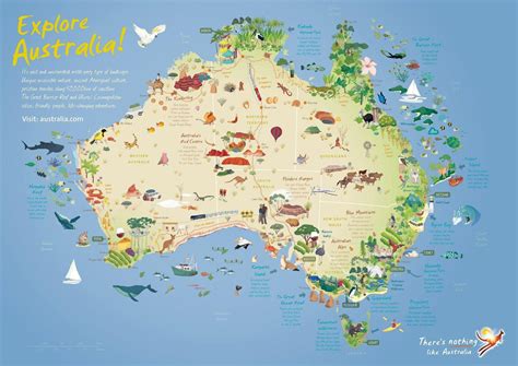 tourist map  australia tourist attractions  monuments  australia