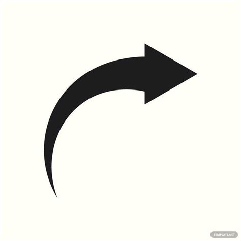 curved ribbon arrow vector template edit   templatenet