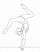 Coloring Pages Gymnastics Print Word Gymnastic Ausmalbilder Olympic Beam Template sketch template