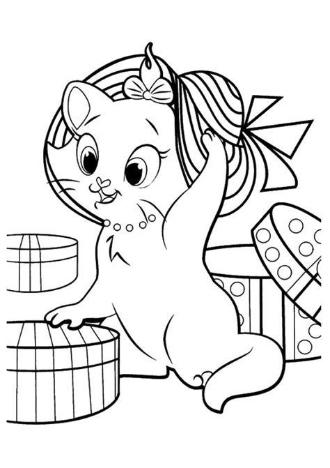 kitten coloring pages printable  kids