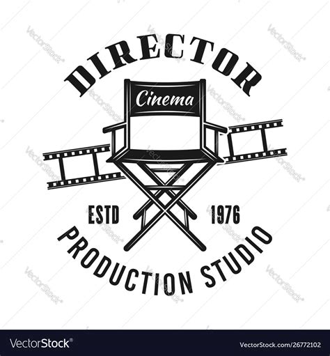 director chair emblem label badge  logo vector image