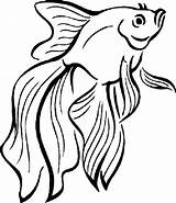Fish Coloring Pages Tropical Cartoon Printable Cute Drawing Cool Outline Pout Drawings Kids Colouring Color Print Betta Easy Fighting Animal sketch template