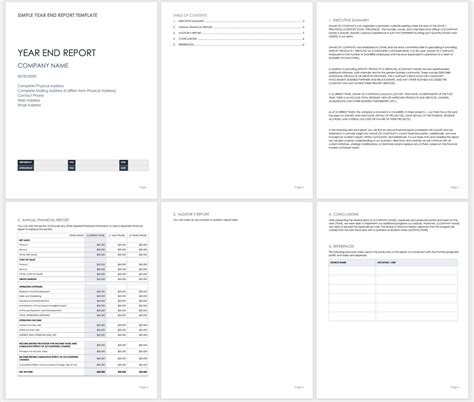 year  report templates smartsheet pertaining  month