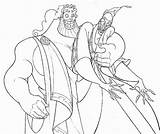 Zeus Hercules Hades Hug sketch template