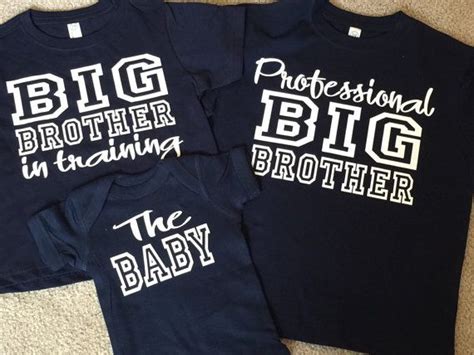 personalized ts big brother shirt set big brother in training professional big brother