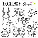 Insect Outline Clip Set Outlines Creatures Animals Shop sketch template