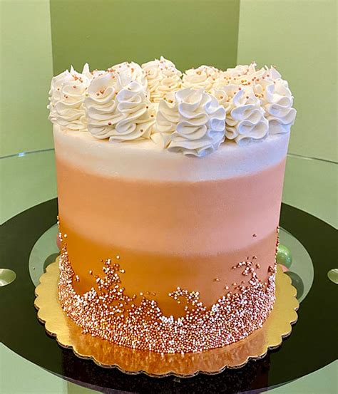 rose gold ombre layer cake classy girl cupcakes