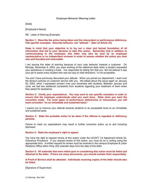 hr warning letter templates  samples examples formats