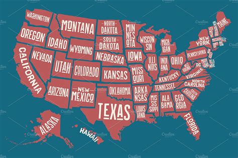 map  united states  america illustrations creative market