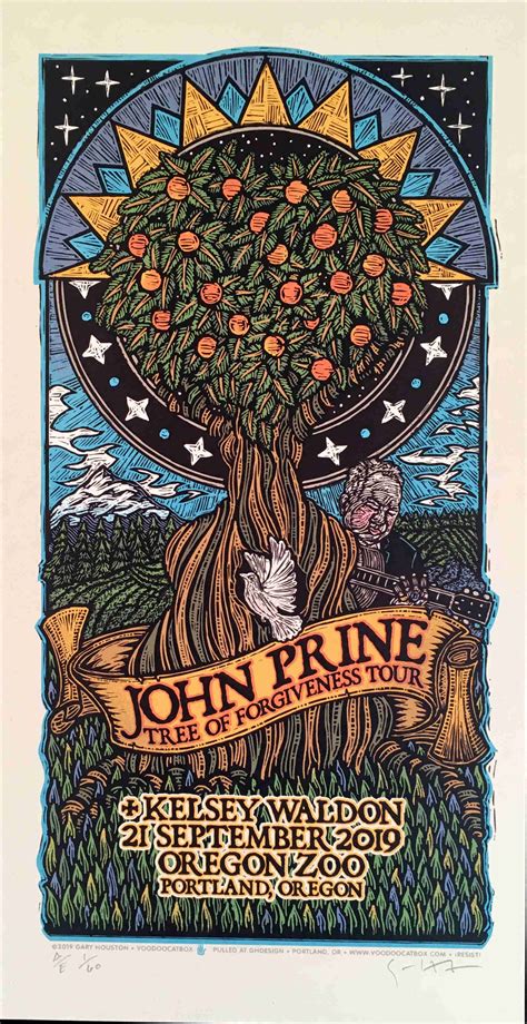 John Prine Tree Of Forgiveness Tour Poster Kelsey Waldon Gary Houston S