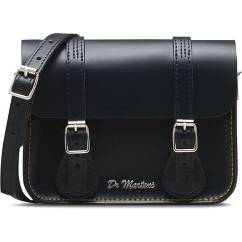 dr martens  leather satchel bag    polyvore featuring bags handbags navy blue