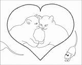 Coloring Cat Cuddling Pages Mouse Printable Color Designlooter Dog Kids Getcolorings 75kb Colouring Embroidery Drawings sketch template