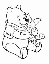 Pooh Piglet Coloring Pages Winnie Popular sketch template