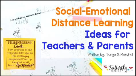 social emotional distance learning ideas  butterfly teacher