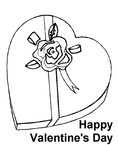 valentines day hearts coloring page big heart shaped box  coloring