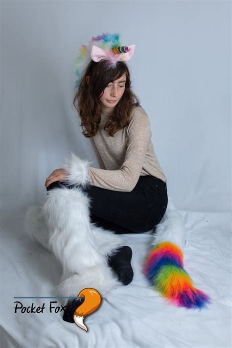 rainbow unicorn ears  horn  tail unicorn cosplay etsy