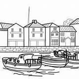 Coloring Pages Guard Coast Hellokids Boat sketch template