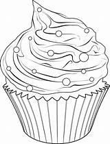 Coloriage Cupcakes Gâteau Dessin Malen Confiserie Gateaux Activité Imprimer Colorier Manuelle Blanc öffnen sketch template