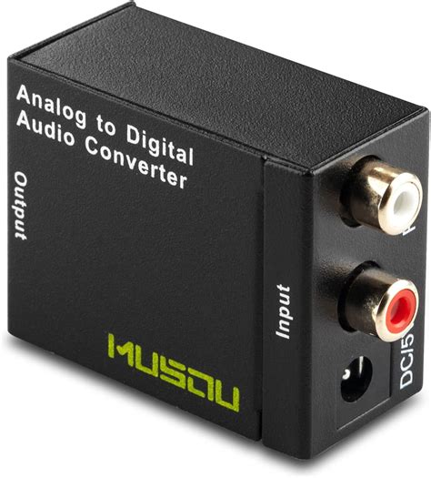 musou rca analog to digital optical toslink coaxial audio converter