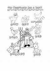 Old Macdonald Coloring Sheet Worksheet Farm Had Animals Worksheets Preview sketch template