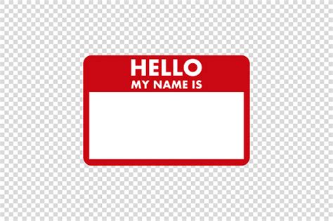 Hello My Name Is Sticker Tag Vector Stock Illustration