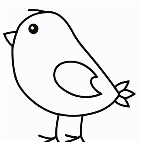 cute bird outline illustration creative fabrica