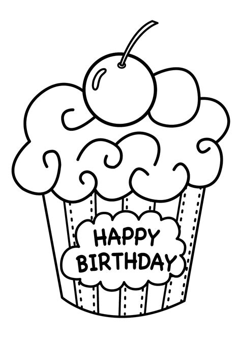 happy birthday coloring pages printable coloring pages grab