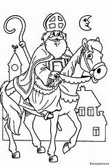 Sinterklaas Paard Kleurplaten Kleurplaat Schimmel Piet Paarden Pieten Staf Animaatjes Nikolaus Nicolas Huizen Maan Dieren Ons sketch template