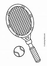 Tennis Ausmalen Wimbledon Colouring 4kids Racket Zum Racchette Enregistrée sketch template
