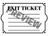 Ticket Exit Template sketch template