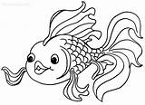 Goldfish Coloring Pages Kids Printable sketch template