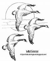 Geese sketch template