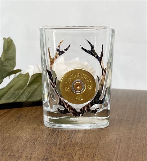 camo antler shotgun shell bullet shot glass in winchester or etsy