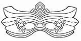 Masquerade Coloring Mask Pages Masks Getcolorings sketch template