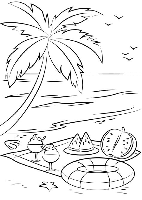 beach coloring pages  color   waiting   perfect
