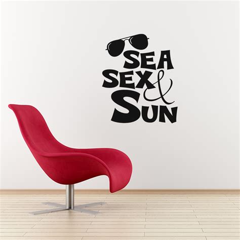 Sticker Sea Sex And Sun Stickers Citations Anglais Ambiance Sticker