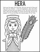 Hera Mythology Athena Informational sketch template