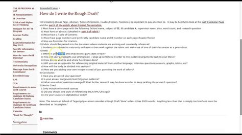 rough draft ib extended essay youtube