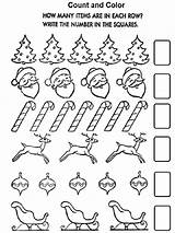 Coloring Pages Activity Counting Christmas Sheets Kids Number Count Worksheets Printable Color Activities Numbers Printables Objects Preschool Educational Sheet Honkingdonkey sketch template