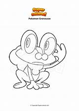 Grenousse Froakie Supercolored Ausmalbilder Froxy Wingull Relicanth sketch template
