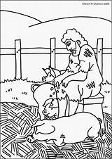 Prodigal Son Coloring Clipart Pages Colouring Preschool Pig Drawing Sheets Sunday School Lost Color Sheet Printable Children Worksheets Envies Food sketch template