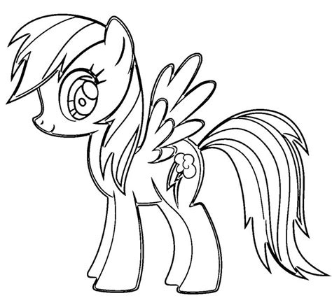 rainbow dash pony coloring page wecoloringpage rainbow dash