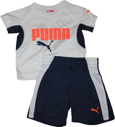 puma baby boys puma clothing set  pc  months  white amazoncouk sports outdoors