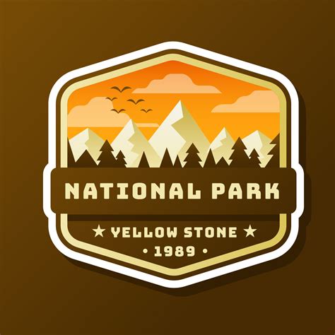 national park patch design  vector art  vecteezy