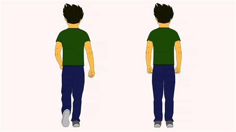 male character   view standwalk cycle walking animation
