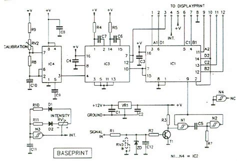 digital tachometer rpm meter electronic schematic diagram